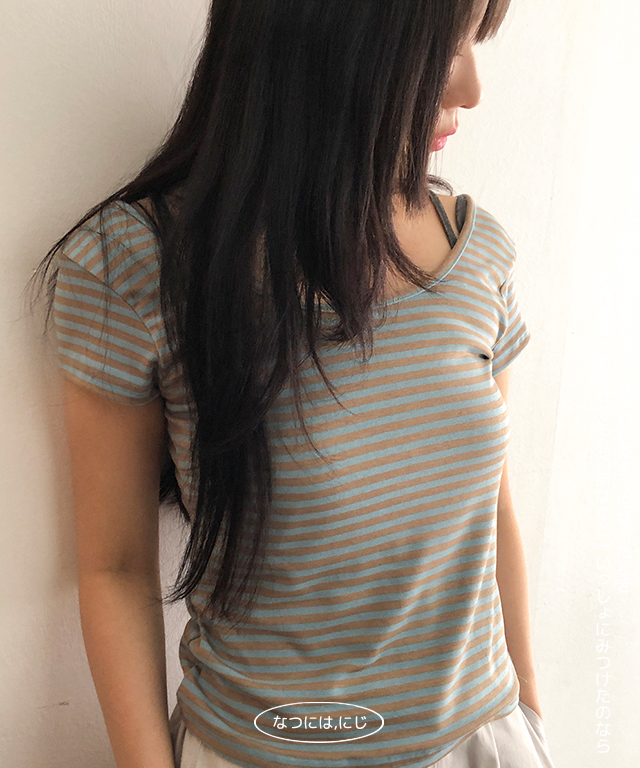stripe daily tee 2 color