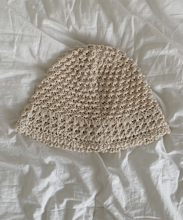 Knitting bucket hat 2 color